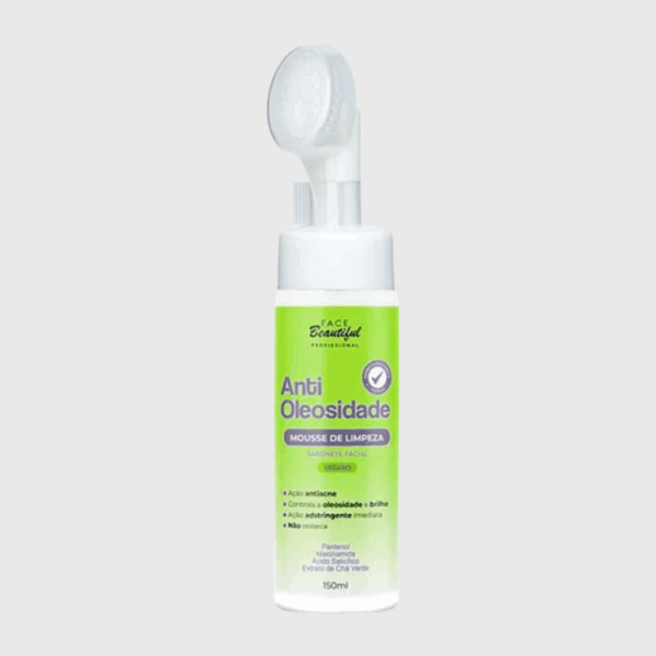 Mousse de Limpeza Facial Antioliosidade Face Beautiful 150ml